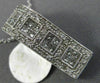 ESTATE LARGE 1.0CT ROUND & PRINCESS DIAMOND 14KT WHITE GOLD RECTANGULAR PENDANT