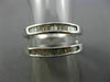 WIDE .50CT ROUND & BAGUETTE DIAMOND 14K WHITE GOLD STACKABLE 3 BAND INSERT RING
