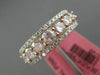 ESTATE 1.95CT WHITE & PINK DIAMOND 18K WHITE GOLD SEMI ETERNITY ANNIVERSARY RING