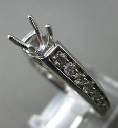 ESTATE .62CT DIAMOND 14KT WHITE GOLD 4 PRONG CHANNEL SEMI MOUNT ENGAGEMENT RING