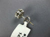 ESTATE 1.09CT DIAMOND 14KT WHITE GOLD 3D FLOWER CLUSTER STUD EARRINGS #2812