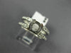 ESTATE .36CT DIAMOND 18K WHITE GOLD SEMI BEZEL SEMI MOUNT ENGAGEMENT RING #11188