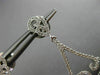 ESTATE LARGE 1.07CT DIAMOND 18KT WHITE GOLD PEAR SHAPE FILIGREE HANGING EARRINGS