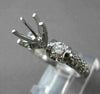 ESTATE WIDE .75CT DIAMOND 14KT WHITE GOLD PAVE SEMI MOUNT ENGAGEMENT RING #14998