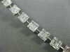 ESTATE 4.04CT ROUND & BAGUETTE DIAMOND 18KT WHITE GOLD 3D SQUARE TENNIS BRACELET