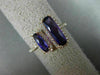 1.74CT DIAMOND & AAA AMETHYST 14KT ROSE GOLD 3D RECTANGULAR DOUBLE HALO FUN RING
