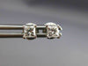 ESTATE .40CT DIAMOND 14KT WHITE GOLD 3D CLASSIC SOLITAIRE STUD EARRINGS #17279