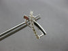 ESTATE .38CT DIAMOND 14KT WHITE GOLD 3D CRISS CROSS X CLIP ON HANGING EARRINGS