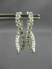 ESTATE 1.0CT DIAMOND 14K WHITE GOLD CLASSIC OVAL CURVED INSIDE OUT HOOP EARRINGS