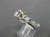 ESTATE .90CT DIAMOND 14K WHITE GOLD 3 STONE SEMI MOUNT 3D ENGAGEMENT RING #17613