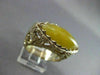 ANTIQUE 14KT YELLOW GOLD MARQUISE SHAPE YELLOW CARNELIAN FILIGREE RING #22335