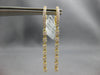 .93CT DIAMOND 18KT YELLOW GOLD 3D BY THE YARD CHANDELIER HUGGIE HANGING EARRINGS
