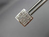 ESTATE 1.0CT DIAMOND 14KT WHITE GOLD 3D CLASSIC SQUARE PAVE STUD EARRINGS #19721