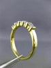 ESTATE .62CT PRINCESS DIAMOND 14KT YELLOW GOLD 3D 5 STONE ANNIVERSARY RING #2592