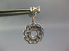 2.94CT DIAMOND & AAA CABOCHON SAPPHIRE 14KT WHITE GOLD FLOWER HANGING EARRINGS