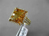 ESTATE LARGE 5.76CT DIAMOND & AAA CITRINE 14KT YELLOW GOLD 3D HALO FILIGREE RING
