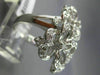 ESTATE LARGE 1CT ROUND DIAMOND 14KT WHITE GOLD 3D BUTTERFLY FLOWER FUN LOVE RING