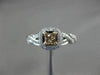 ESTATE 1.03CT WHITE & CHOCOLATE FANCY DIAMOND 18K 2 TONE GOLD 3D ENGAGEMENT RING