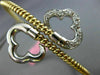 ESTATE WIDE .12CT DIAMOND 14KT 2 TONE GOLD 3D FLOWER FLEXIBLE BANGLE BRACELET