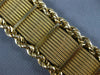 ANTIQUE WIDE AND LONG 14KT YELLOW GOLD 3D ROPE CLASSIC WEAVE MESH BRACELET #1924