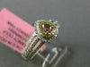 ESTATE LARGE GIA .59CT DIAMOND 18KT TRI COLOR GOLD 3D PEAR HALO ENGAGEMENT RING
