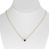 .89CT DIAMOND & AAA RUBY 14KT YELLOW GOLD PEAR SHAPE & EMERALD CUT LOVE NECKLACE