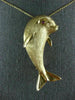 ANTIQUE LARGE AAA RUBY 14KT YELLOW GOLD HAPPY DOLPHIN BROOCH PIN PENDANT #2106