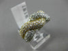 ESTATE 2.06CT ROUND DIAMOND 18KT WHITE & YELLOW GOLD 3D LOVE KNOT INFINITY RING