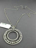 ESTATE 1.26CT DIAMOND 14KT WHITE GOLD 3D FILIGREE BY THE YARD CIRCULAR PENDANT