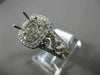 ESTATE LARGE .92CT DIAMOND 14KT WHITE & ROSE GOLD 3D SEMI MOUNT ENGAGEMENT RING