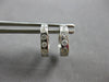 ANTIQUE .26CT DIAMOND 18K WHITE GOLD HANDCRAFTED FILIGREE SQUARE EARRINGS #28014