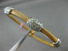 ESTATE 1.05CT DIAMOND 14KT WHITE & ROSE GOLD PAST PRESENT FUTURE BANGLE BRACELET