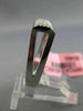 ESTATE .60CT ROUND & PRINCESS DIAMOND 18KT WHITE GOLD RECTANGULAR INVISIBLE RING