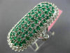 EXTRA LARGE 2.17CT DIAMOND & COLOMBIAN EMERALD 18K WHITE GOLD FILIGREE OVAL RING