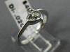 ESTATE .02CT DIAMOND 18KT WHITE GOLD 3D CLASSIC SOLITAIRE LOVE HEART RING #16385