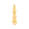.18CT DIAMOND 14KT YELLOW GOLD 3D MULTI CIRCULAR FLOATING HOOP HANGING EARRINGS
