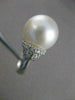 ESTATE DIAMOND 14MM SOUTH SEA PEARL 14KT WHITE GOLD FANCY COCKTAIL RING VS #2670