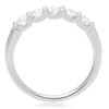 ESTATE .74CT ROUND DIAMOND 14K WHITE GOLD 5 STONE SEMI ETERNITY ANNIVERSARY RING
