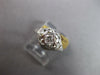 ANTIQUE ART DECO .05CT OLD MINE DIAMOND 18K WHITE GOLD 3D ENGAGEMENT RING #27469
