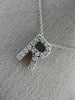 .25CT ROUND DIAMOND 14KT WHITE GOLD CLASSIC "R" INITIAL FLOATING PENDANT #18477