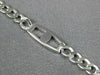 ESTATE LONG 14KT WHITE GOLD 3D SQUARE LINK SOLID ITALIAN ANKLE BRACELET #23674