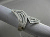 ESTATE 1.26CT DIAMOND 14KT WHITE GOLD 3D MULTI ROW RECTANGULAR FILIGREE FUN RING