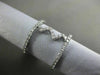 ESTATE WIDE .67CT ROUND DIAMOND 18KT WHITE GOLD 3D ZIG ZAG DOUBLE ROW FUN RING