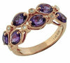 ESTATE 2.05CT DIAMOND & AAA AMETHYST 14K ROSE GOLD 3D FILIGREE MILGRAIN FUN RING