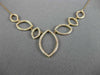 ESTATE LARGE .63CT DIAMOND 14K ROSE GOLD 3D OPEN MARQUISE SHAPE V SHAPE NECKLACE
