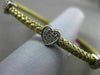 ESTATE .25CT DIAMOND 14K WHITE & YELLOW GOLD HEART FLEXIBLE LOVE BANGLE BRACELET