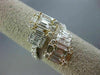 ESTATE WIDE 2.40CT DIAMOND 18KT TRI COLOR GOLD 3D SEMI ETERNITY CRISS CROSS RING