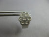 ESTATE .52CT DIAMOND 14KT WHITE GOLD FLOWER ETOILE HUGGIE FUN HANGING EARRINGS