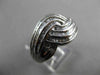 ESTATE WIDE 1.11CT DIAMOND 14KT WHITE GOLD WOVEN COCKTAIL RING F/G VVS #19396