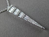 ESTATE .38CT DIAMOND 14KT WHITE GOLD CLASSIC TRIANGULAR ANCHOR FLOATING PENDANT